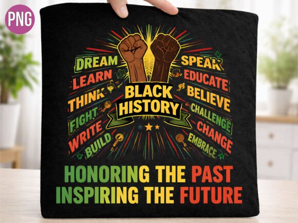 Black History Past Inspiring Future PNG: Elevating Creative Projects with Meaningful Design
