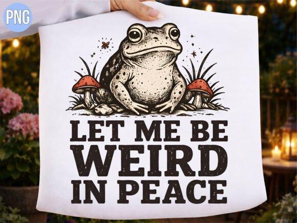 Evaluating the Funny Let Me Be Weird in Peace Frog PNG for Creative Projects