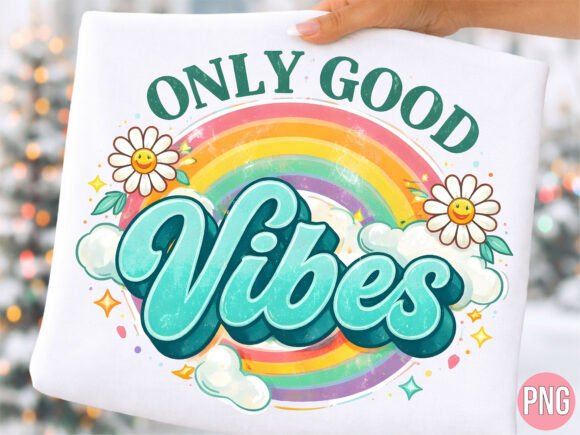 Evaluating the Only Good Vibes Retro Rainbow Sun PNG for Creative and Commercial Projects