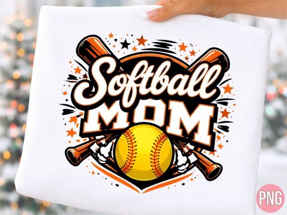 Evaluating the Softball Mom Orange Star Sports Art PNG for Creative and Commercial Projects