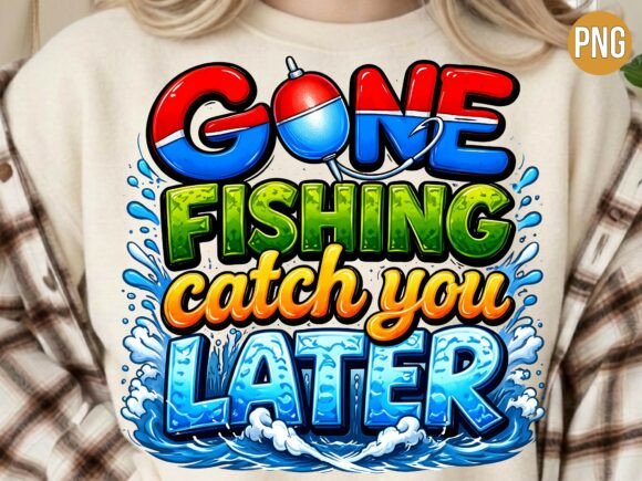 Fish Gone Fishing Catch You Later PNG: Elevate Your Creative Projects with Premium Digital Art
