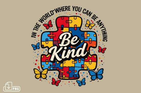 Mastering Your Designs with the Be Kind Autism PNG Awareness Puzzle PNG
