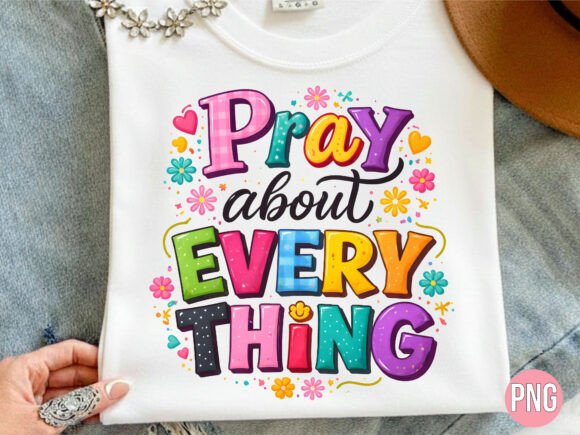 Pray About Everything Floral PNG Shirt: A Versatile Design for Faith and Creativity