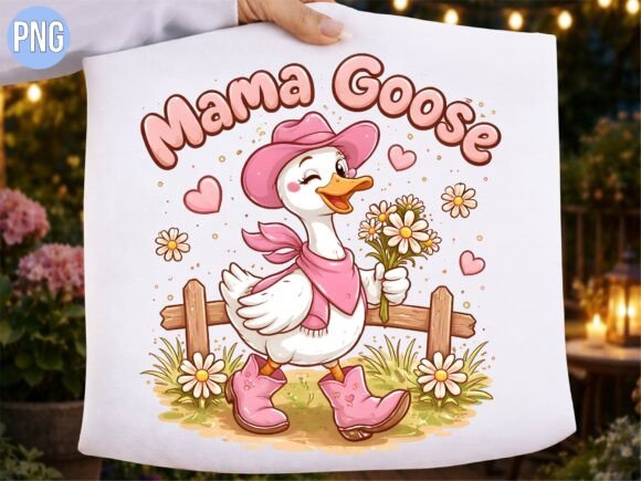 Strategic Branding with Mama Goose Pink Cowgirl Boots Shirt PNG